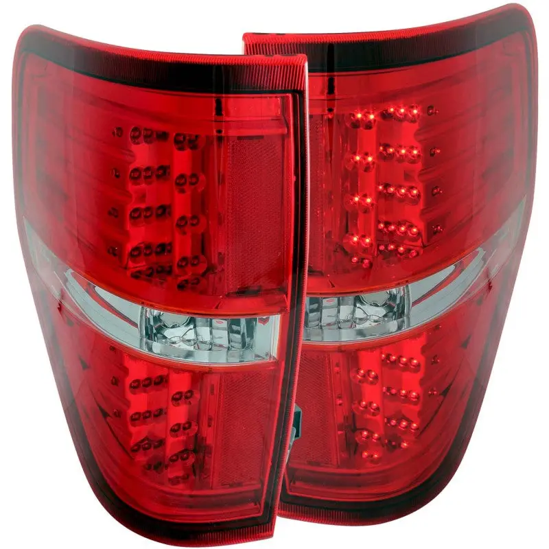 Anzo 2009-2014 Ford F-150 Led Taillights Red/Clear 2
