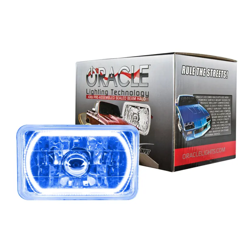 Oracle Pre-Installed Lights 4X6 In. Sealed Beam - Blue Halo 1