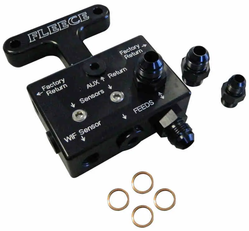 Fleece Performance 03-07 Dodge 5.9L / 07.5-09 6.7L Cummins 3Rd Gen Fuel Distribution Block 2