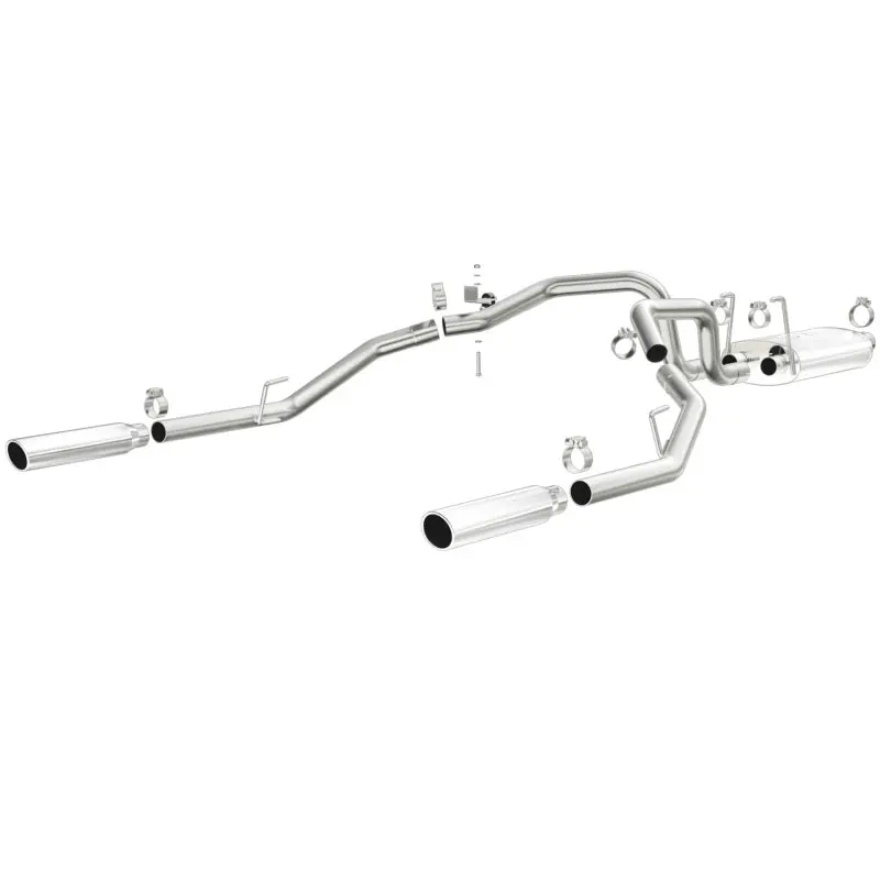 Magnaflow 09-13 Dodge Ram 1500 V6 3.6L Dual Spilt Rear Exit Polished Stainless C/B Perf Exhaust 2