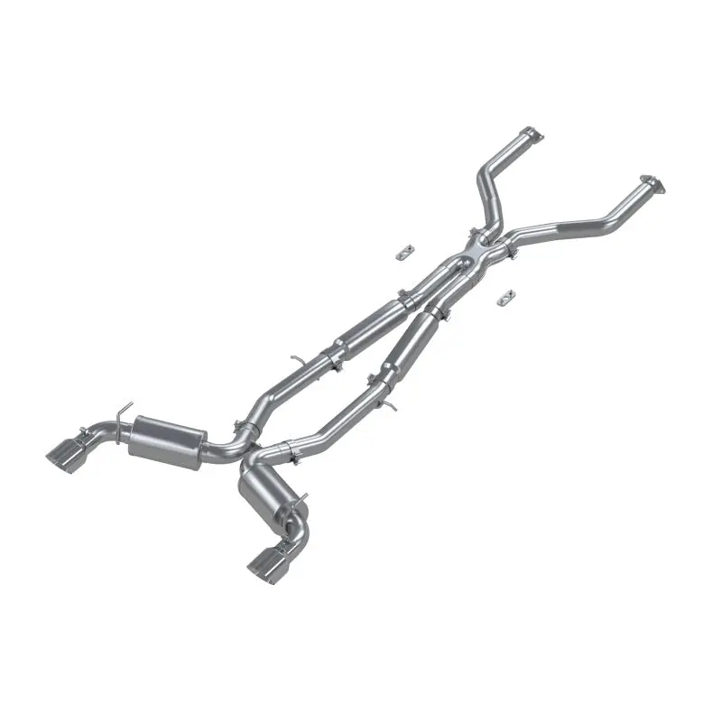 Mbrp 17+ Infiniti Q60 3.0L Rwd/Awd 3In Cat-Back Dual Split Rear Street Version W/4.5In Od Tips -T304 1