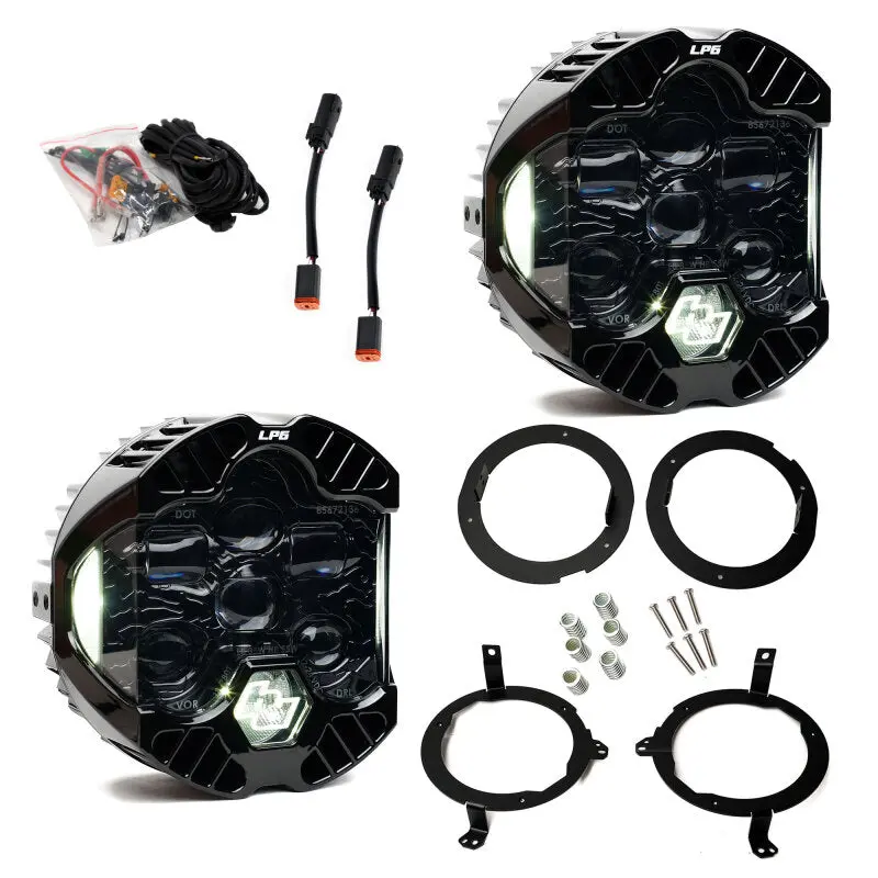 Baja Designs 18-25 Jeep Wrangler Jl/20-25 Gladiator Jt (W/Halogen) Dot Lp6 Led Headlight Kit - Clear 2