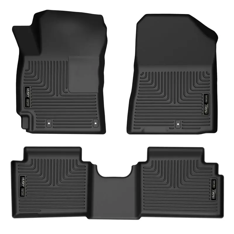 Husky Liners 19-23 Kia Forte Weatherbeater Front & 2Nd Seat Floor Liners - Black 1