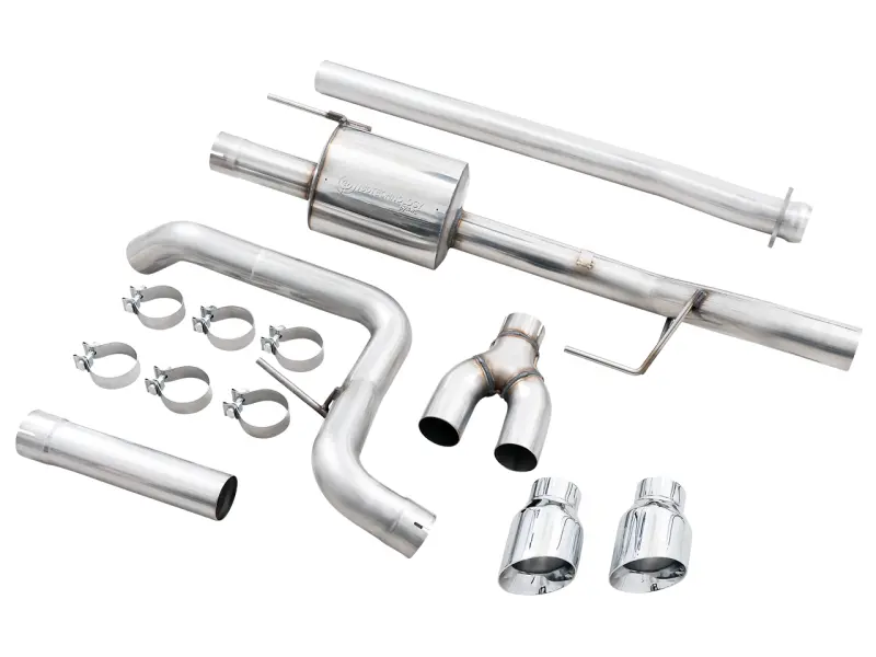 Awe 0Fg 21+ Ford F150 Dual Side Exit Cat-Back Exhaust- 4.5In Chrome Silver Tips 1