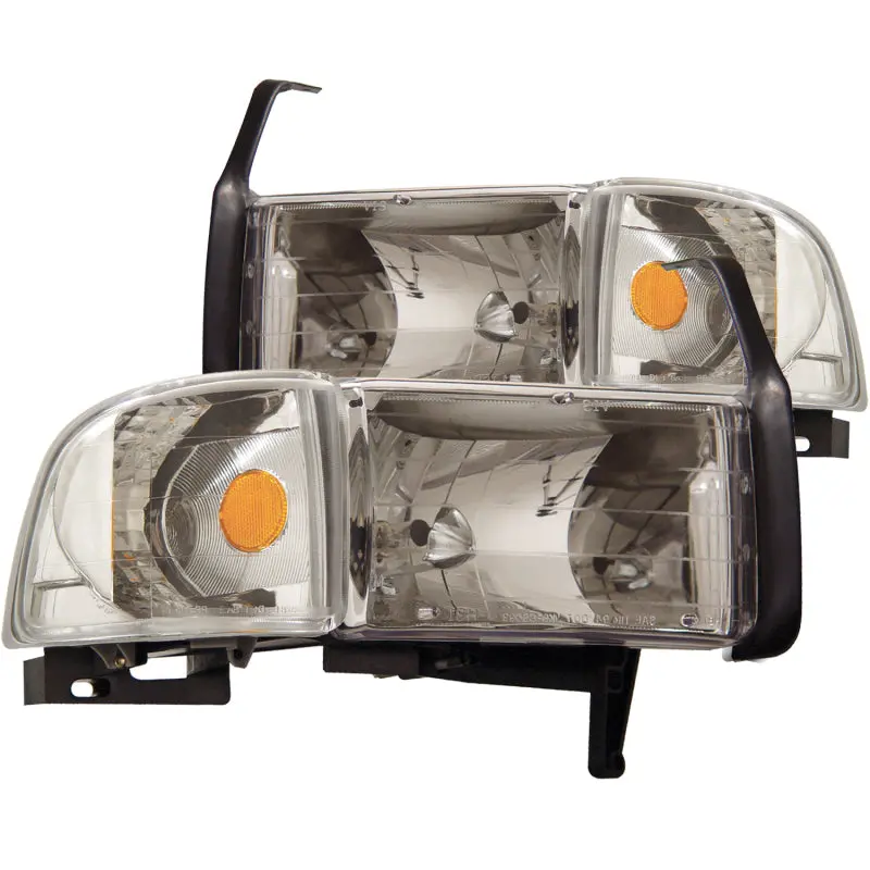 Anzo 1994-2001 Dodge Ram Crystal Headlights Chrome 2
