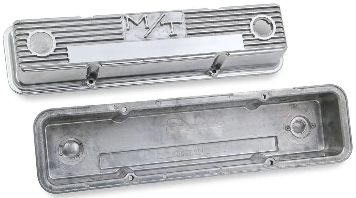 M/T Ho241-82 Polished Finned Aluminum Valve Covers 2