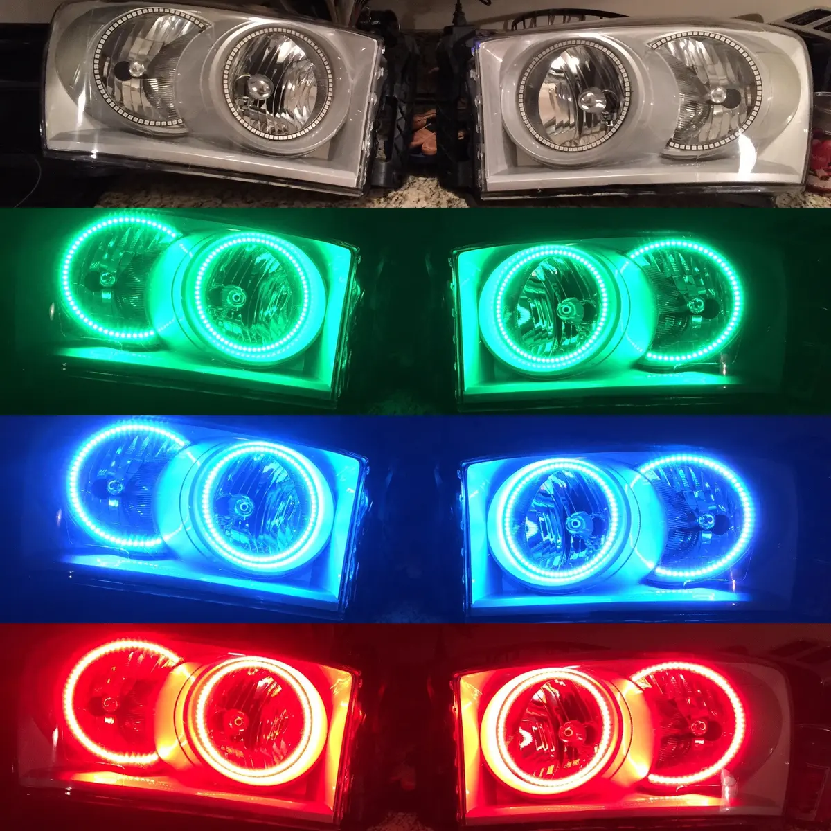 2002-2005 Dodge Ram Pre-Built Colorwerkz Headlights 2