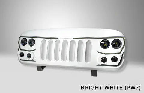 2007-2017 Jeep Jk Vector Grille And Headlights Colormatched 1