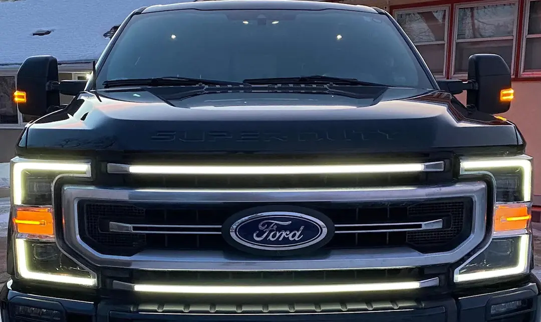 2021-2022 Super Duty F250 F350 Platinum, King Ranch, Stx, Xlt Stx Package Grille Lights 1