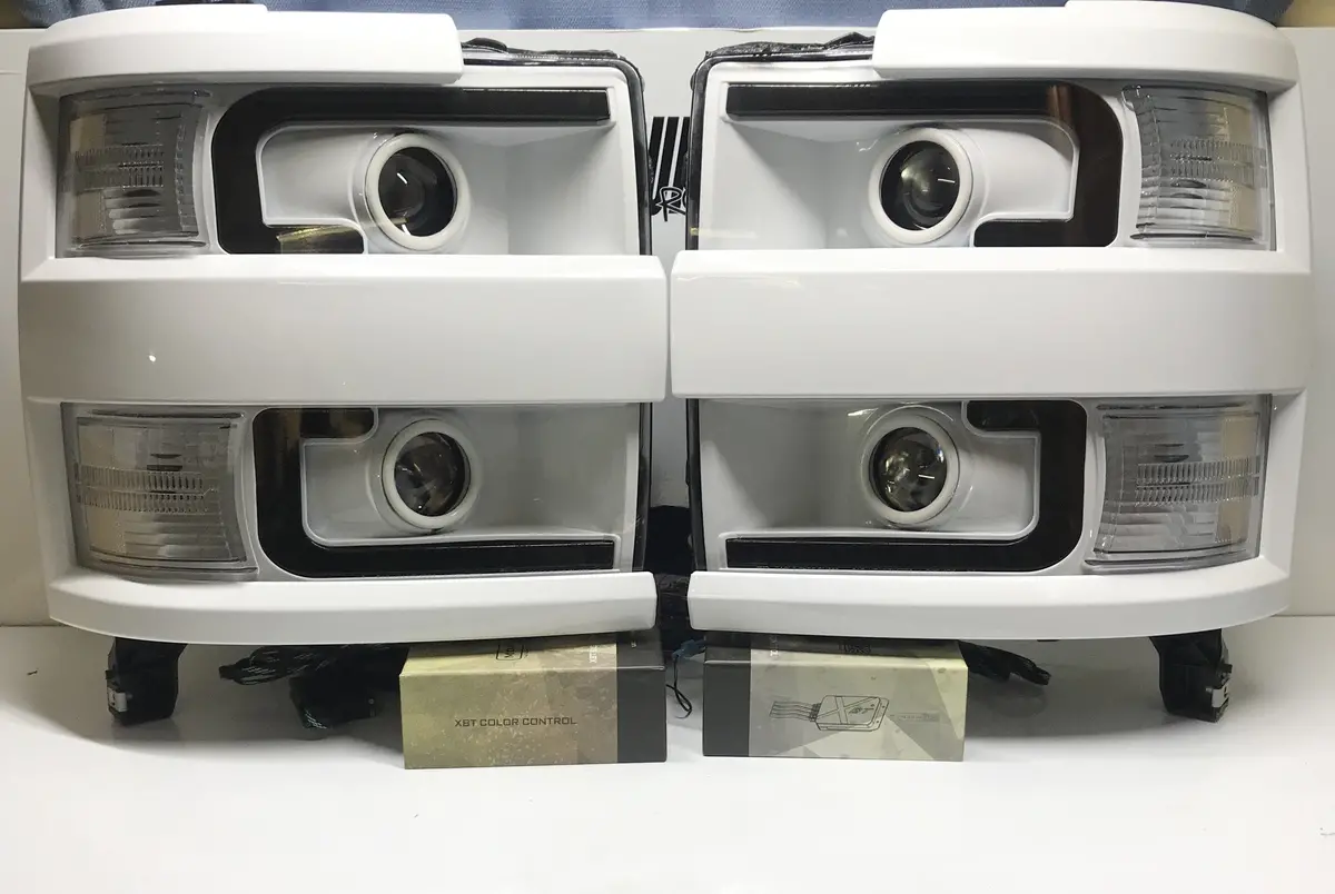 2015-2019 Chevy Silverado Hd Anzo Colormatched Headlights 1
