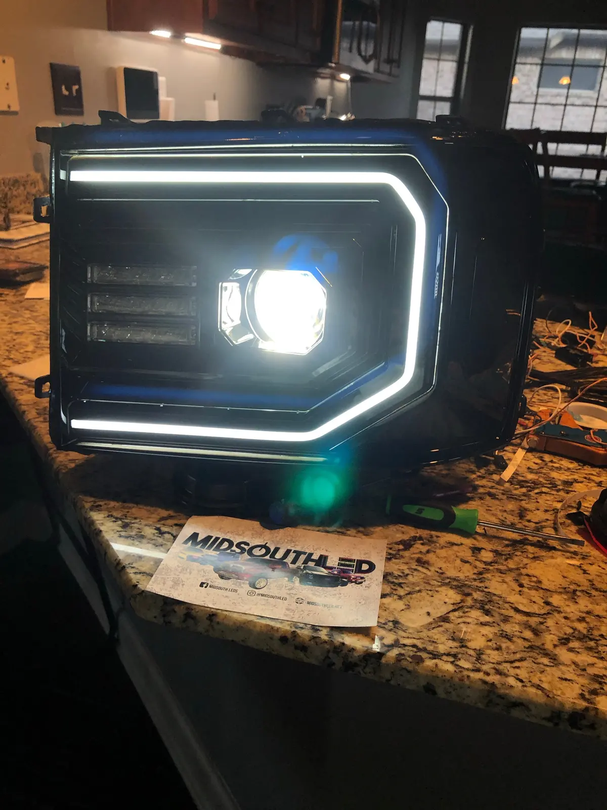 2007-2013 Gmc Sierra Led Headlights Colormatched 6