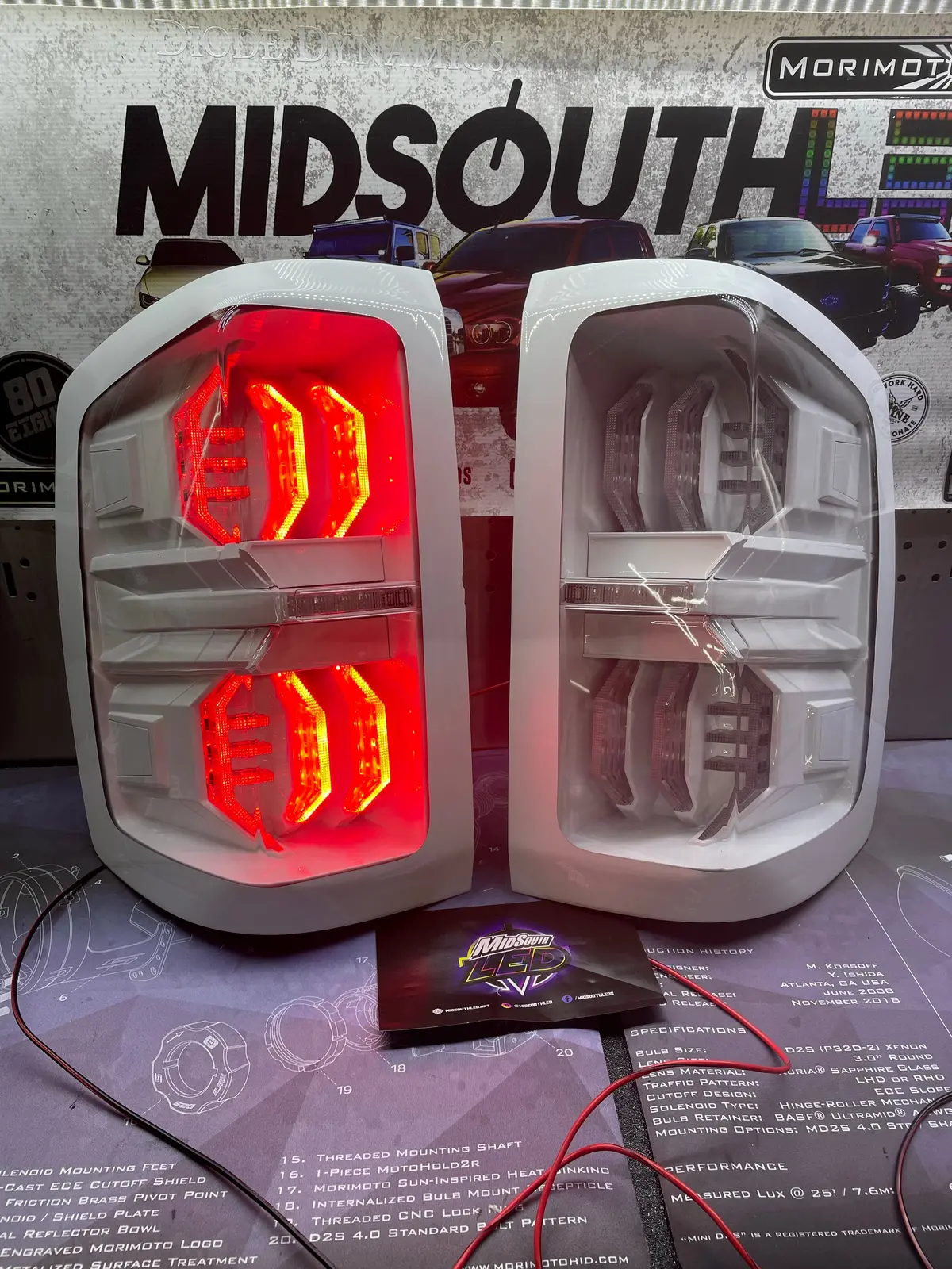 2014-2018 Silverado Led Tail Lights Colormatched Model X 1
