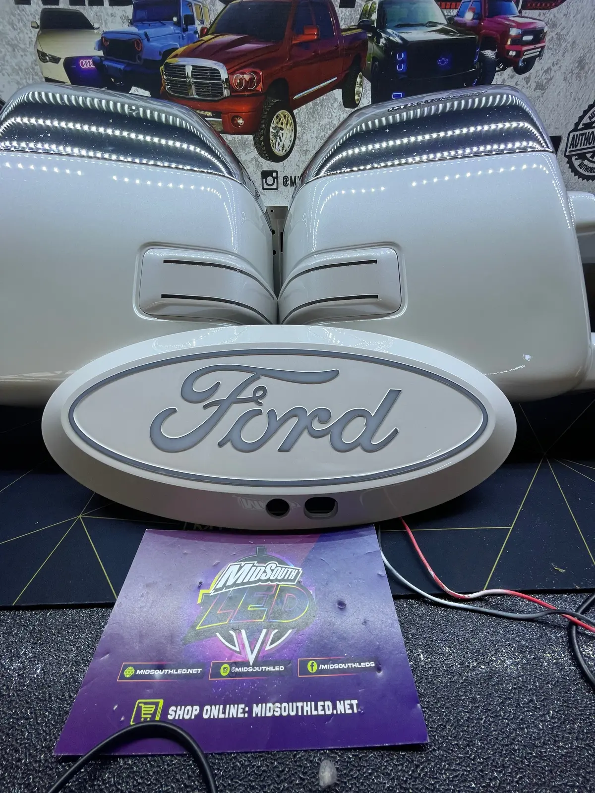2017-2019 Super Duty Front Led Emblem Colormatched 3