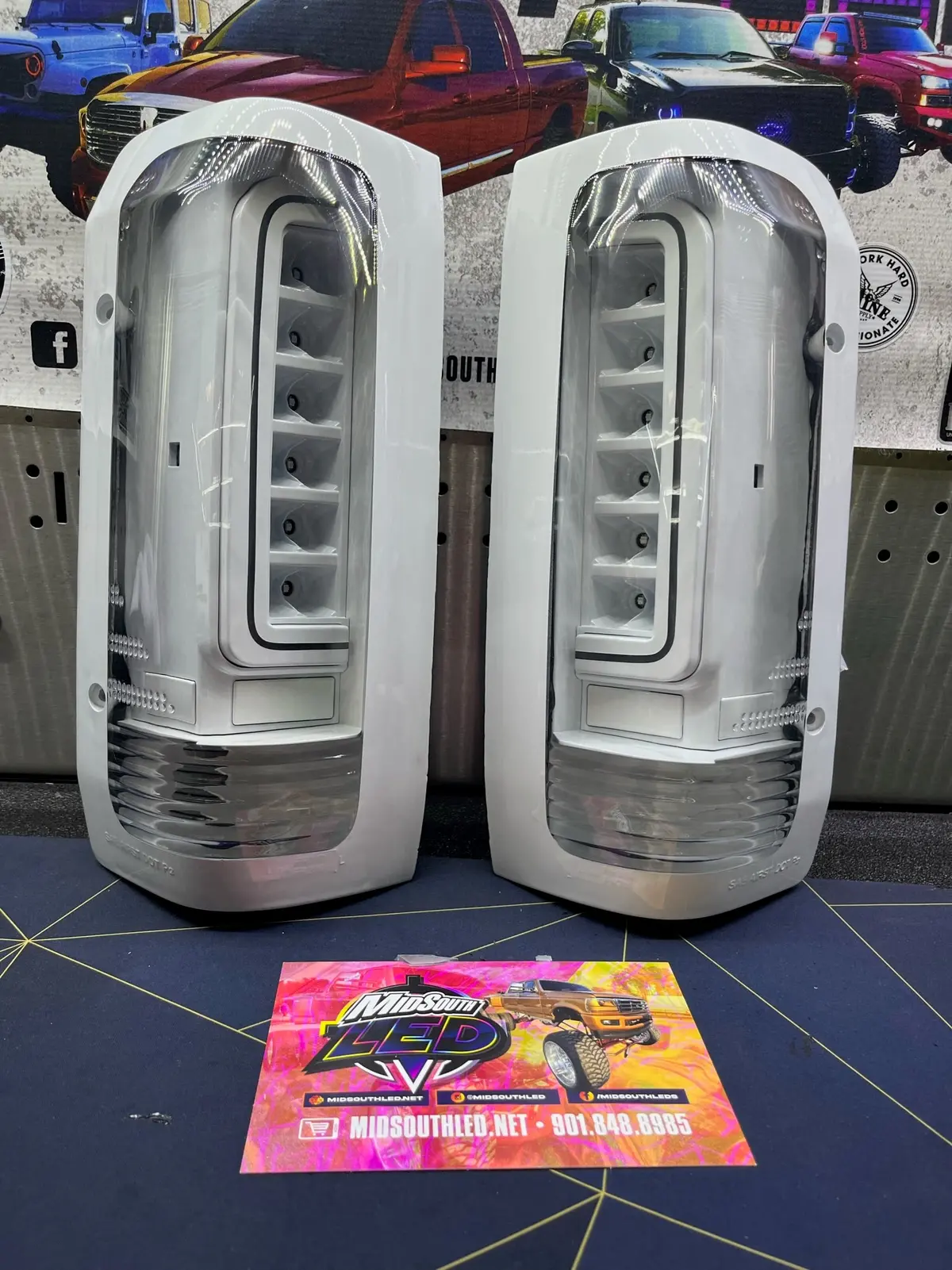 90-97 Obs Ford Pre-Built Colormatched C-Bar Led Tail Lights 1