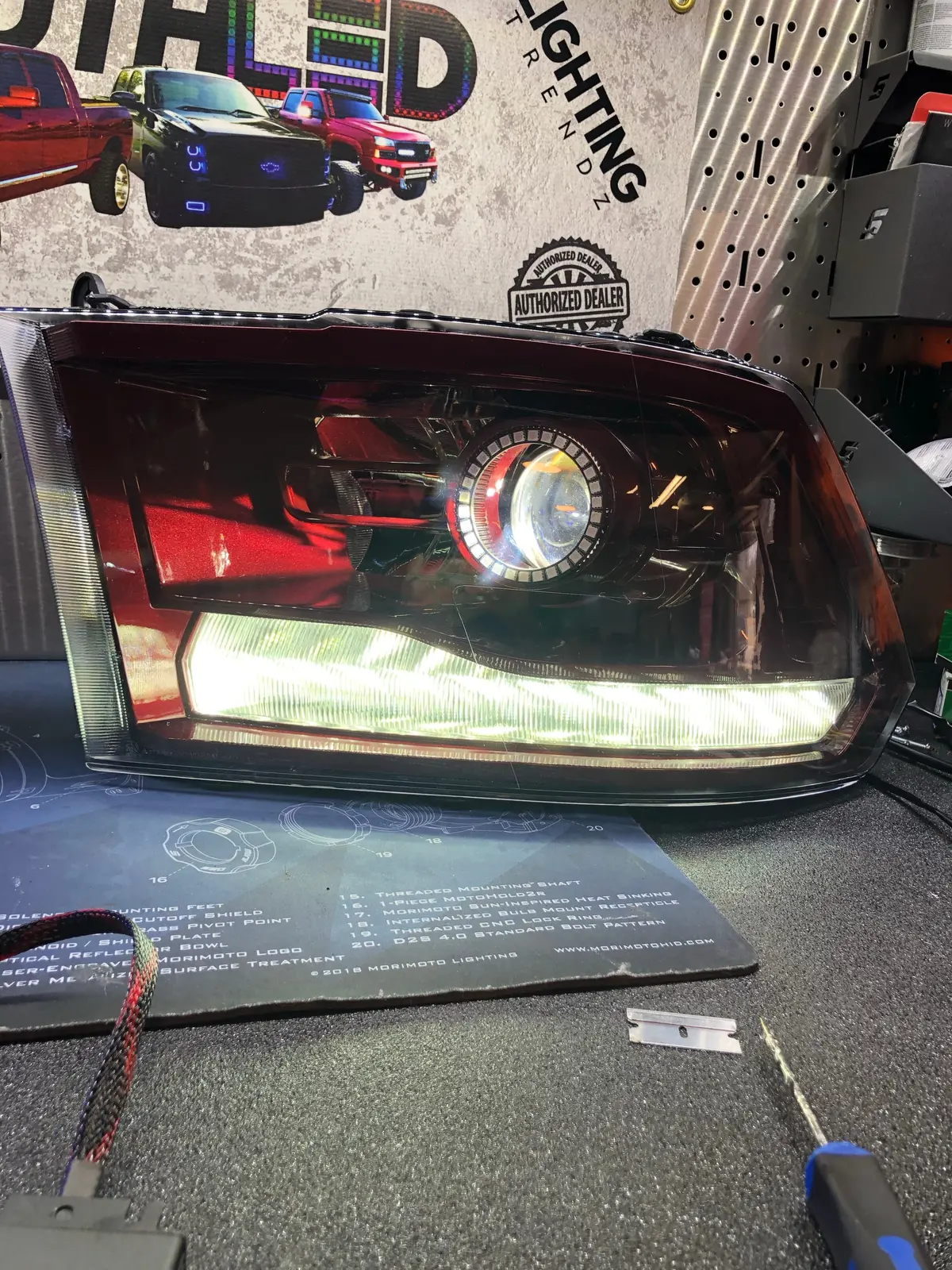 2009-2018 Ram Projector Headlights Colormatched 9