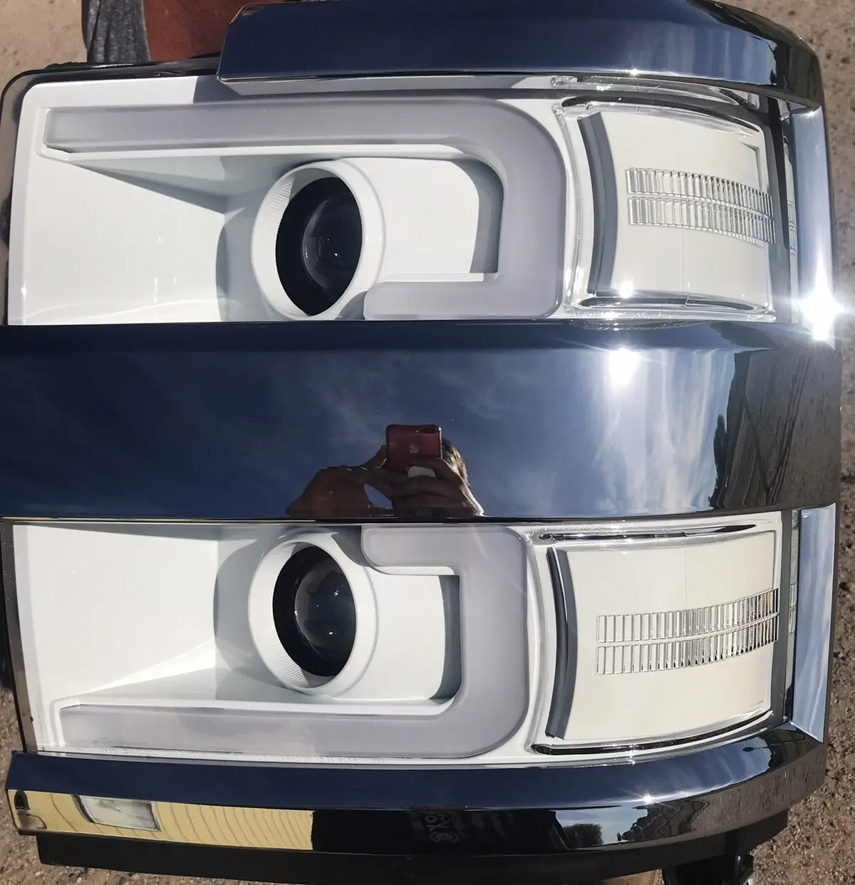 2015-2019 Chevy Silverado Hd Anzo Colormatched Headlights 2