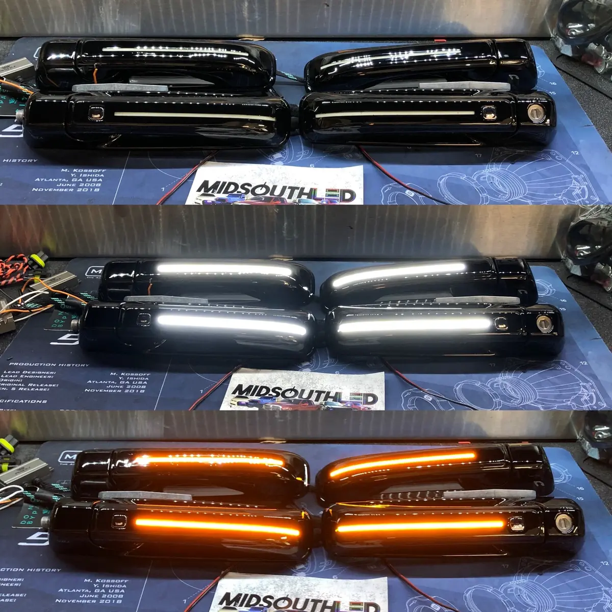2019+ 5Th Gen Ram Colormatched Switchback Led Door Handles 1