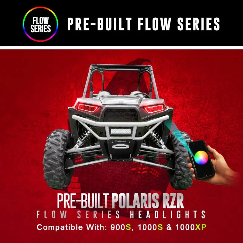 Polaris Rzr Flow Series Pre-Built Headlights 1