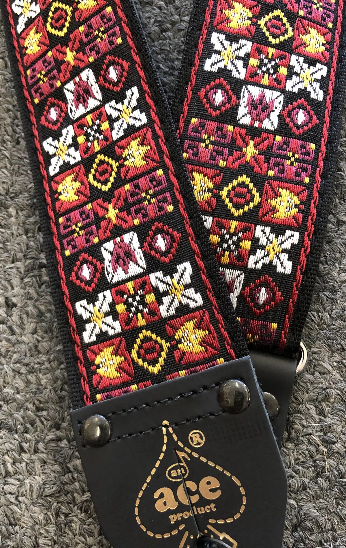 Ace Guitar Strap - Woodstock Red 1