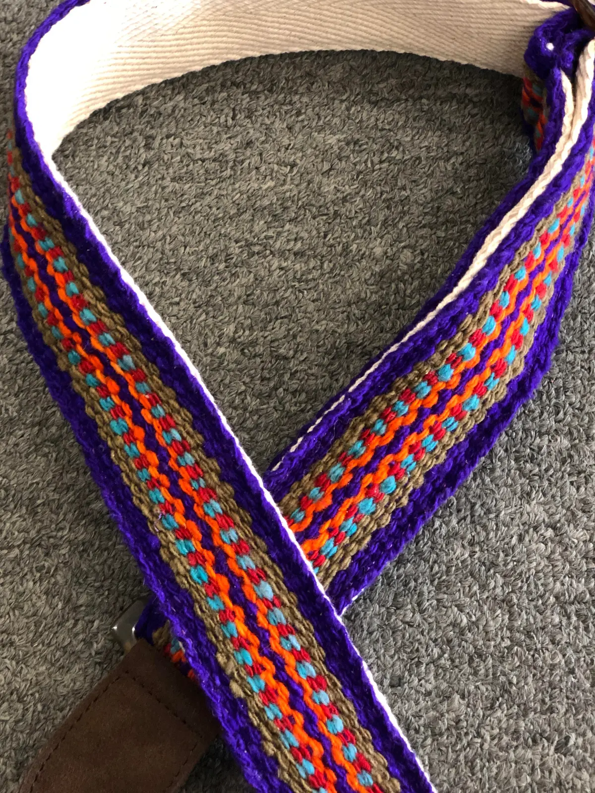 Henry Heller Woven Guitar Strap Peruvian Purple 1