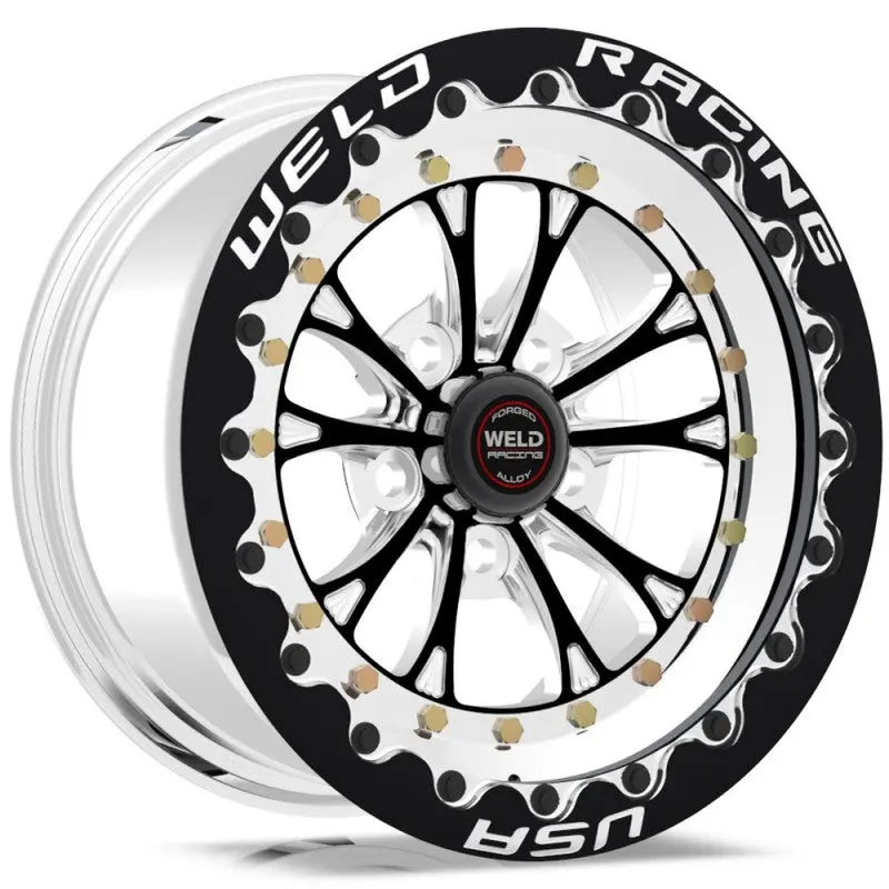 Weld Vitesse 15X10 / 5X4.75 Bp / 7.5In. Bs Black Wheel - Black Single Beadlock Mt 1