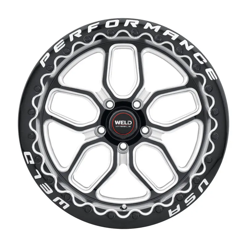 Weld Racing Laguna Bead Lock 17X10/ 5X114.3 / Et49 / Bs7.50 Gloss Blk Mil Wheel Dia 78.1 2