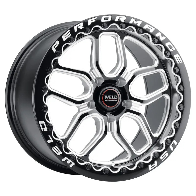 Weld Racing Laguna Bead Lock 17X10/ 5X114.3 / Et49 / Bs7.50 Gloss Blk Mil Wheel Dia 78.1 1