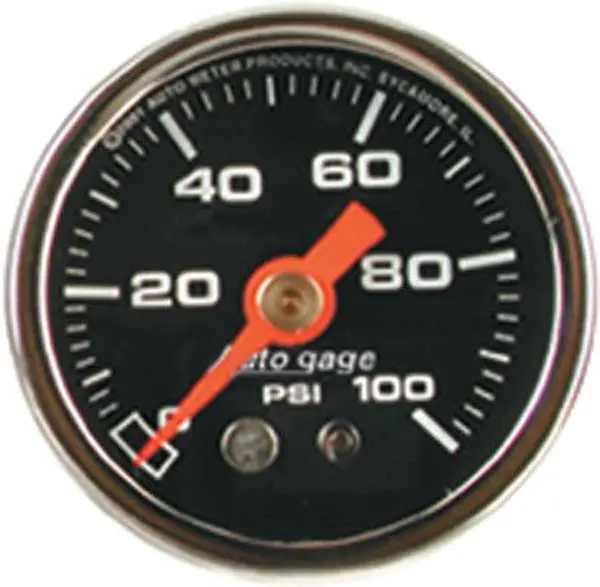 Autogage Au2174 Fuel Pressure Gauge – 0–100 Psi, Black Dial 1