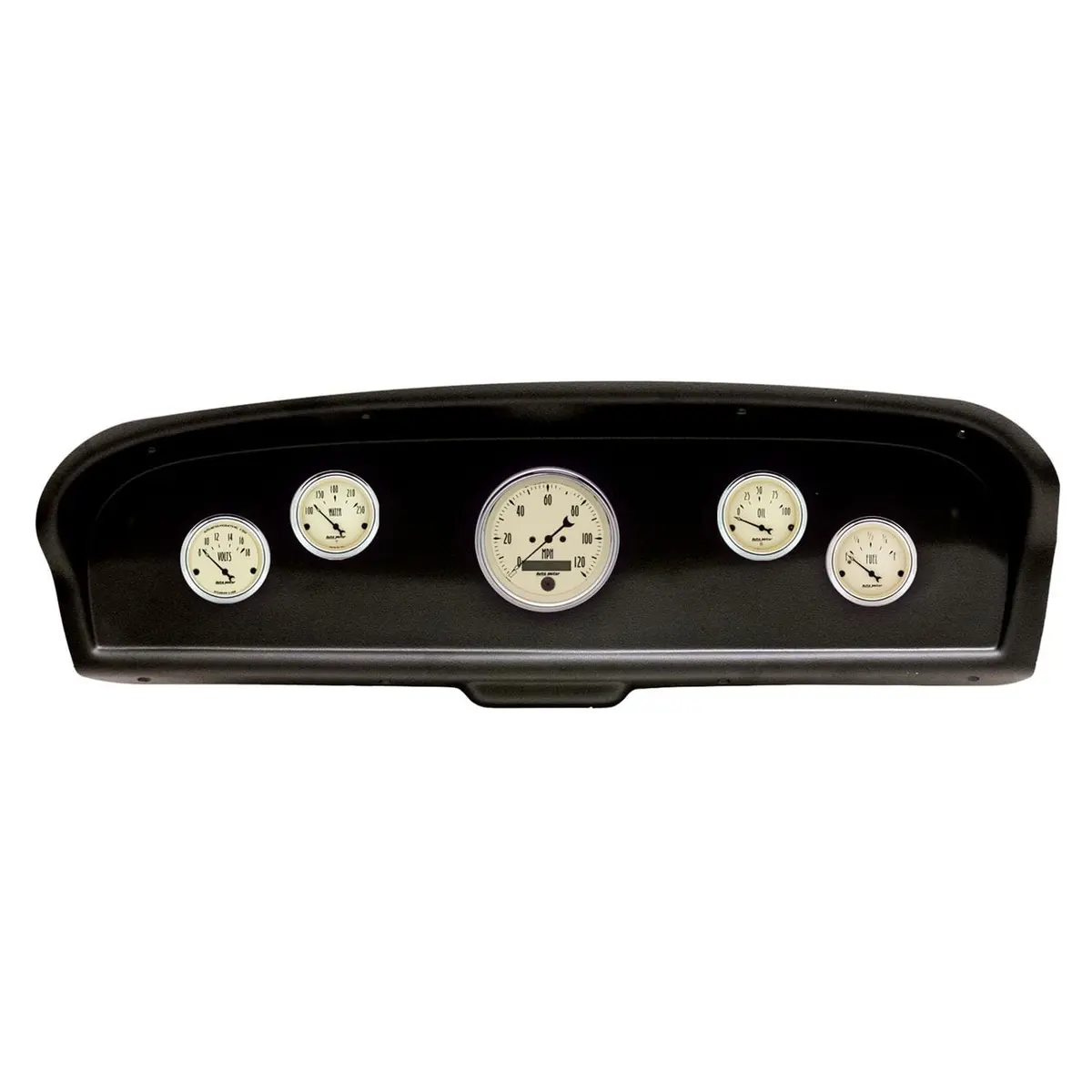 Autometer Antique Beige Gauge Cluster – Vintage-Styled Analog Dashboard Kit 1