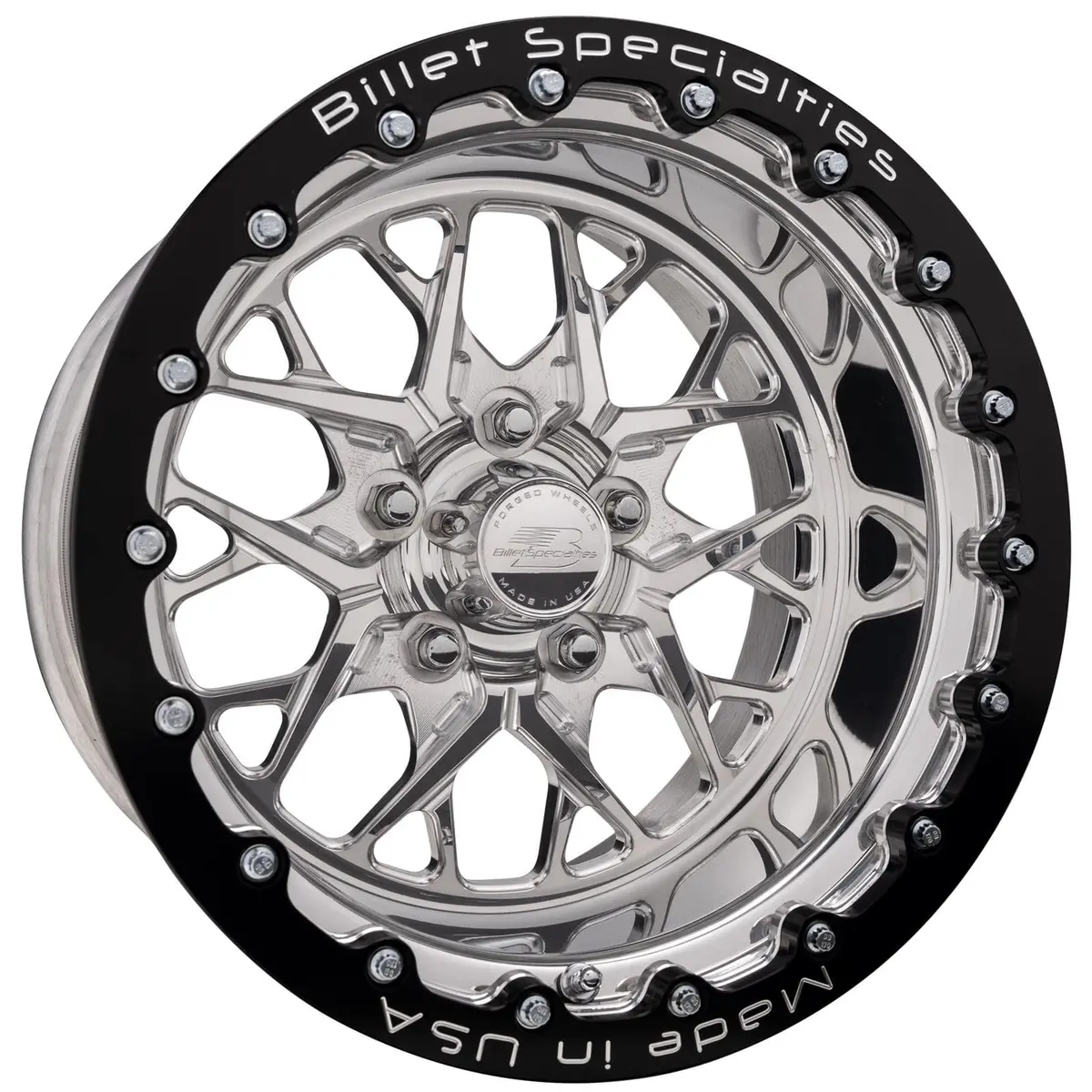 Billet Specialties Rsb07512L6565 Chrome 17-Inch Drag Racing Wheel 1