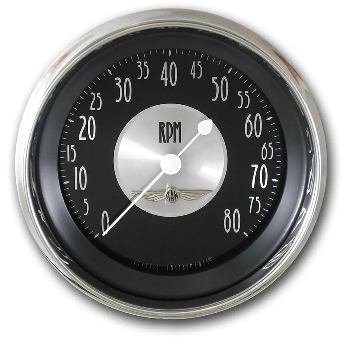 All American Tradition Ciat80Shc 3-3/8" Chrome-Tipped Tachometer 1